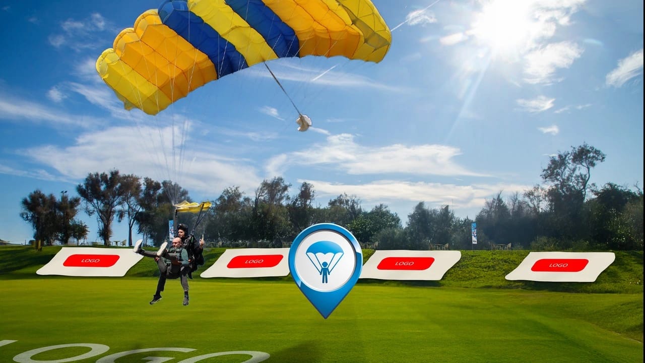 Skydiving parachute